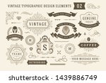 vintage typographic design... | Shutterstock .eps vector #1439886749