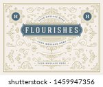 vintage ornaments swirls and... | Shutterstock .eps vector #1459947356