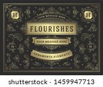 vintage ornaments swirls and... | Shutterstock .eps vector #1459947713