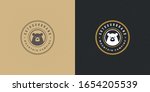 bear head logo emblem vector... | Shutterstock .eps vector #1654205539