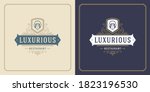 restaurant logo template vector ... | Shutterstock .eps vector #1823196530