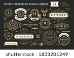 vintage typographic decorative... | Shutterstock .eps vector #1823201249
