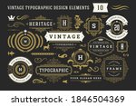 vintage typographic decorative... | Shutterstock .eps vector #1846504369