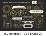 vintage typographic decorative... | Shutterstock .eps vector #1891928920