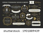 vintage typographic decorative... | Shutterstock .eps vector #1901889439