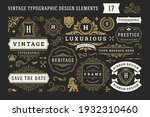 vintage typographic decorative... | Shutterstock .eps vector #1932310460