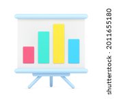 stand with bar graphs 3d icon.... | Shutterstock .eps vector #2011655180