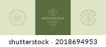 botanical logos emblems design... | Shutterstock .eps vector #2018694953