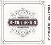 vintage design template. retro... | Shutterstock .eps vector #201959866