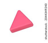 tilted pink play button 3d icon.... | Shutterstock .eps vector #2044349240
