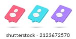 collection multicolored 3d icon ... | Shutterstock .eps vector #2123672570