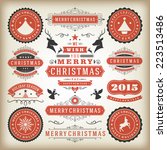 christmas decoration vector... | Shutterstock .eps vector #223513486