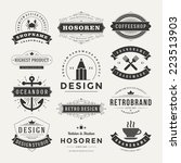 retro vintage insignias or... | Shutterstock .eps vector #223513903