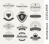 retro vintage insignias or... | Shutterstock .eps vector #223513909