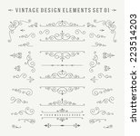 vintage vector design elements. ... | Shutterstock .eps vector #223514203