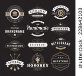 retro vintage insignias or... | Shutterstock .eps vector #228642103