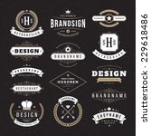 retro vintage insignias or... | Shutterstock .eps vector #229618486
