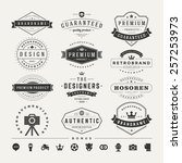 retro vintage insignias or... | Shutterstock .eps vector #257253973