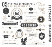 retro vintage typographic... | Shutterstock .eps vector #324462863
