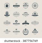 vintage logos design templates... | Shutterstock .eps vector #387756769
