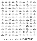 Vintage Logos Design Templates Set. Vector logotypes elements collection, Icons Symbols, Retro Labels, Badges, Silhouettes. Big Collection 120 Items.