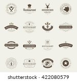 vintage restaurant logos design ... | Shutterstock .eps vector #422080579