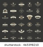 vintage logos design templates... | Shutterstock .eps vector #465398210