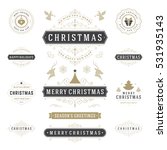 christmas labels and badges... | Shutterstock .eps vector #531935143