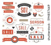 sale badges and tags design... | Shutterstock .eps vector #594857669