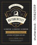oktoberfest beer festival... | Shutterstock .eps vector #705825559