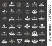 vintage logos design templates... | Shutterstock .eps vector #708720370