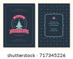christmas greeting card design... | Shutterstock .eps vector #717345226
