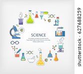 icons of science | Shutterstock .eps vector #627688259