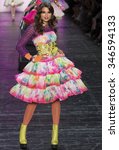 Small photo of New York, NY - September 11, 2015: Luisa Pasinatto walks the runway at the Betsey Johnson fashion show during the Spring Summer 2016 New York Fashion Week at The Arc - Skylight Moynihan Station