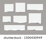 white torn paper tears pieces... | Shutterstock .eps vector #1500430949