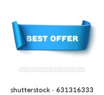 Blue Curved Paper Ribbon Banner ...