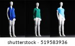 full length three mannequin in... | Shutterstock . vector #519583936