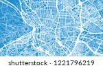 urban vector city map of madrid ... | Shutterstock .eps vector #1221796219
