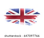 uk flag grunge painted... | Shutterstock . vector #647097766