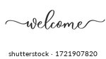 welcome   calligraphic... | Shutterstock .eps vector #1721907820