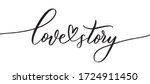love story    typography... | Shutterstock .eps vector #1724911450