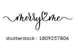 merry me   vector calligraphic... | Shutterstock .eps vector #1809257806