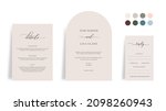 modern arch wedding invitation... | Shutterstock .eps vector #2098260943