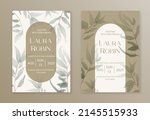 luxury arch wedding invitation... | Shutterstock .eps vector #2145515933