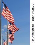 Waving United States Flags