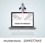 abstract infographics number... | Shutterstock .eps vector #1049377643