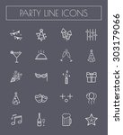 party line icon set. | Shutterstock .eps vector #303179066