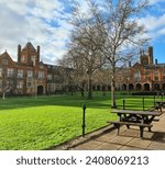 Small photo of View of The Quadrangle at the Lanyon Building in Winter at Queen's University Belfast, Northern Ireland