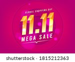 11.11 shopping day sale poster... | Shutterstock .eps vector #1815212363