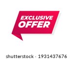 exclusive offer banner. special ... | Shutterstock .eps vector #1931437676